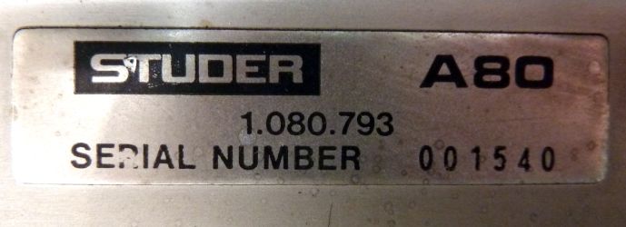 Купить STUDER A80, блок 1